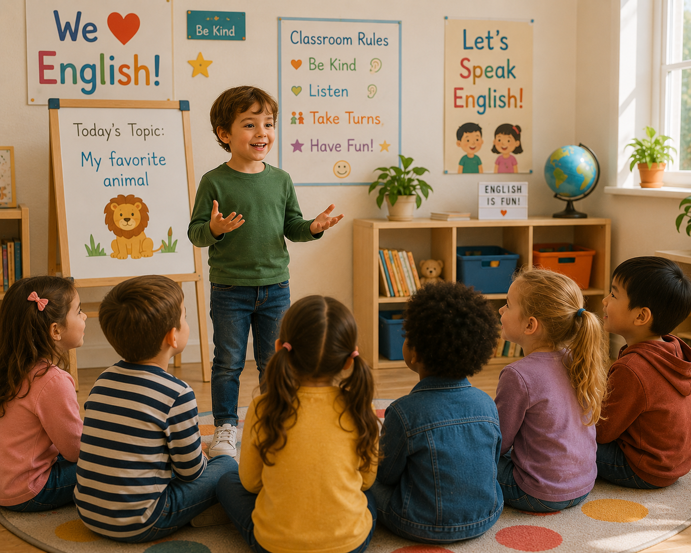 Enfants qui osent parler anglais